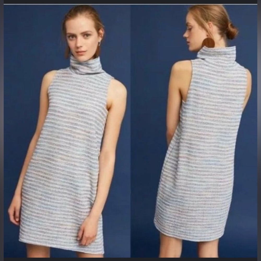 Anthropology Akemi+Kim Turtle Neck Sleeveless Dress